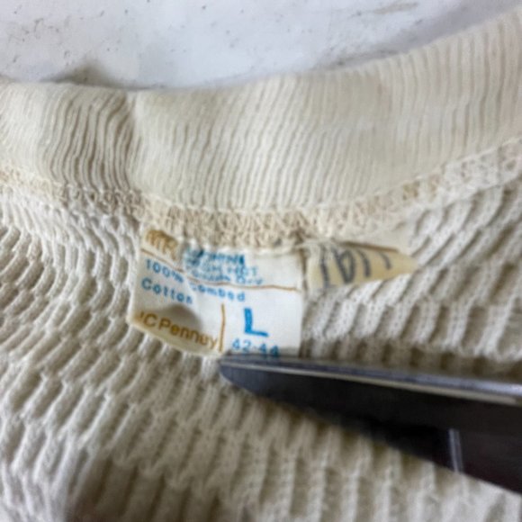 jcpenney Shirts Vintage Thermal Long Underwear Shirt Long Sleeve